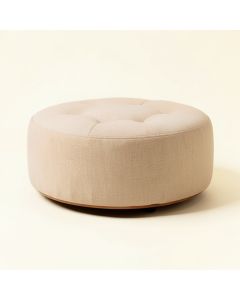 Houchin 23 '' Tufted Round Standard Ottoman (synthetic illustration; no displayed measurements)