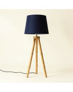 Stone Canyon Floor Lamp With A Plain Fabric Shade - Navy (synthetic illustration; no displayed measurements)