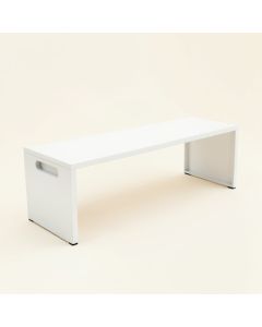 Summit Crest Narrow Outdoor Storage Bench - White (synthetic illustration; no displayed measurements)