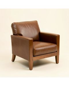 Faux Leather Armchair (synthetic illustration; no displayed measurements)