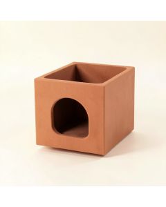 Harbor Edge Wall-Mounted Cat Perch - Terracotta (synthetic illustration; no displayed measurements)