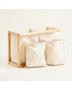 Ridge Dale Laundry Sorting Station With Plain Removable Bags - Ivory (synthetic illustration; no displayed measurements)