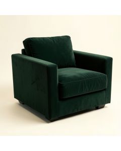 Clovis Velvet Square Arm Loveseat (synthetic illustration; no displayed measurements)
