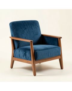 Birch Branch Upholstered Armchair - Blue (synthetic illustration; no displayed measurements)