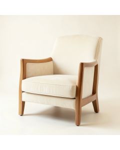 Birch Dale Upholstered Armchair - Ivory (synthetic illustration; no displayed measurements)