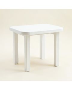 Flint Arc Compact Balcony Table (synthetic illustration; no displayed measurements)
