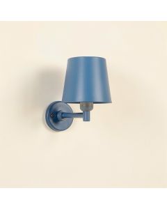 Wren Bend Wall Sconce Mounted On A Plain Wall - Blue (synthetic illustration; no displayed measurements)
