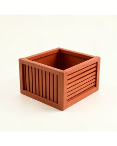Holly Crest Empty Furniture-Style Litter Enclosure - Terracotta (synthetic illustration; no displayed measurements)