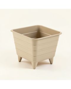 Reed Crest Empty Raised Planter - Beige (synthetic illustration; no displayed measurements)