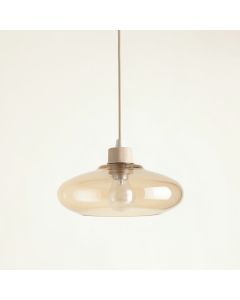 Dune Crest Pendant Light Suspended From One Plain Cable - Beige (synthetic illustration; no displayed measurements)