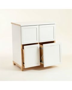 Flint Arc Freestanding Pull-Out Hamper Cabinet (synthetic illustration; no displayed measurements)