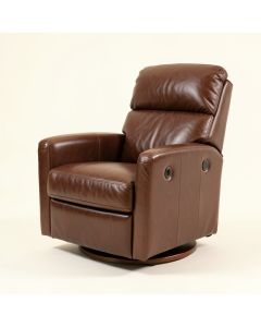 Stephene 35.5 '' Wide Faux Leather Power Swivel Standard Recliner (synthetic illustration; no displayed measurements)