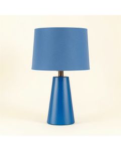 Aspen Canyon Table Lamp With A Plain Fabric Shade - Blue (synthetic illustration; no displayed measurements)
