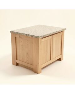 Kitchen Island Set With Granite Top (synthetic illustration; no displayed measurements)