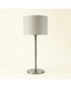 Maple Dale Floor Lamp With A Plain Fabric Shade - Gray (synthetic illustration; no displayed measurements)