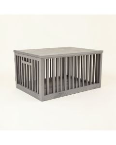 Cove Brook Empty Furniture-Style Pet Crate - Gray (synthetic illustration; no displayed measurements)