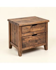 Zahara 1 - Drawer Solid Wood Nightstand In Old Crate Brown (synthetic illustration; no displayed measurements)