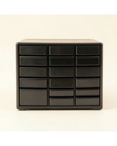 Laurel Canyon Small-Parts Storage Drawer Cabinet - Black (synthetic illustration; no displayed measurements)