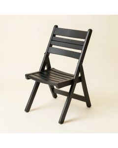 Meadow Dale Folding Outdoor Chair - Black (synthetic illustration; no displayed measurements)