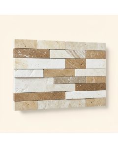 1 '' X 4 '' Limestone Linear Mosaic Wall & Floor Tile (synthetic illustration; no displayed measurements)