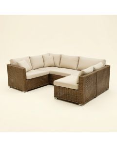 Aideliz Patio Sectional With Cushions (synthetic illustration; no displayed measurements)