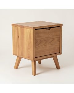 Regan Solid Wood 3 Legs End Table With Storage (synthetic illustration; no displayed measurements)