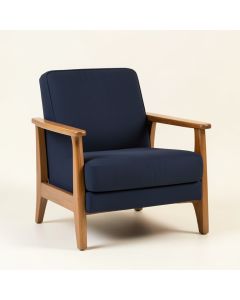 Wren Edge Upholstered Armchair - Navy (synthetic illustration; no displayed measurements)