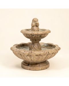 Birds And Bowls Indoor Resin Fountain With Look Of Carved Stone (synthetic illustration; no displayed measurements)