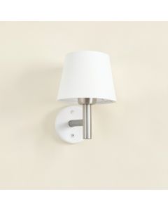 Meadow Brook Wall Sconce Mounted On A Plain Wall - White (synthetic illustration; no displayed measurements)