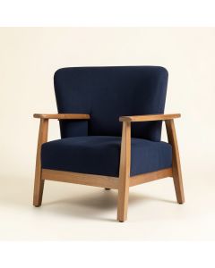 Slate Crossing Upholstered Armchair - Navy (synthetic illustration; no displayed measurements)