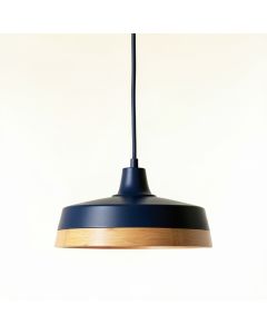 Bay Bluff Pendant Light Suspended From One Plain Cable - Navy (synthetic illustration; no displayed measurements)