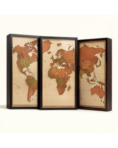 Stanford World Map 3 Piece Graphic Art Set (synthetic illustration; no displayed measurements)