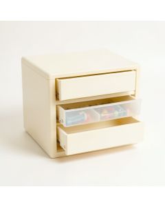 Ridge Dale Small-Parts Storage Drawer Cabinet - Cream (synthetic illustration; no displayed measurements)