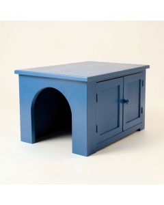 Pine Crossing Empty Furniture-Style Litter Enclosure - Blue (synthetic illustration; no displayed measurements)