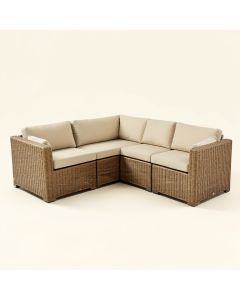 6-Piece Patio Furniture Set Corner Sofa Set Pe Rattan Wicker Outdoor Garden Sectional Sofa Chair (synthetic illustration; no displayed measurements)