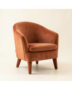 Juniper Edge Upholstered Armchair - Terracotta (synthetic illustration; no displayed measurements)