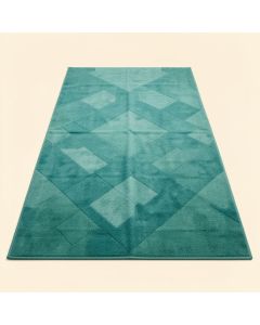 Desantiago Geometric Teal Indoor / Outdoor Area Rug (synthetic illustration; no displayed measurements)