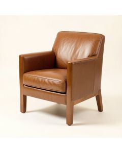 Howard 36 '' Wide Top Grain Leather Side Chair (synthetic illustration; no displayed measurements)