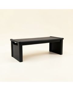 Reed Crossing Narrow Outdoor Storage Bench - Black (synthetic illustration; no displayed measurements)