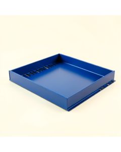 Brook Field Empty Under-Desk Cable Tray - Blue (synthetic illustration; no displayed measurements)