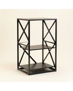 Chesterwood 37.75 '' H X 16.5 '' W Metal Geometric Bookcase (synthetic illustration; no displayed measurements)