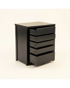 Dawn Bridge Small-Parts Storage Drawer Cabinet - Black (synthetic illustration; no displayed measurements)