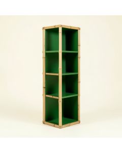 Olive Crest Narrow Cubby Tower - Green (synthetic illustration; no displayed measurements)