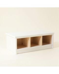 Aspen Crest Shoe Storage Bench - White (synthetic illustration; no displayed measurements)