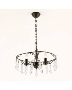 Birchley 2-Light Crystal Chandelier (synthetic illustration; no displayed measurements)