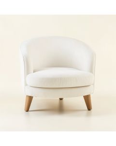 Maple Crest Upholstered Armchair - White (synthetic illustration; no displayed measurements)
