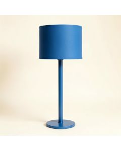 Maple Branch Floor Lamp With A Plain Fabric Shade - Blue (synthetic illustration; no displayed measurements)