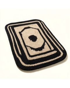 Confidence Hand Knotted Wool Black/Beige Area Rug (synthetic illustration; no displayed measurements)