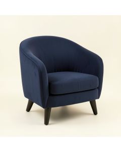 Willow Branch Upholstered Armchair - Navy (synthetic illustration; no displayed measurements)