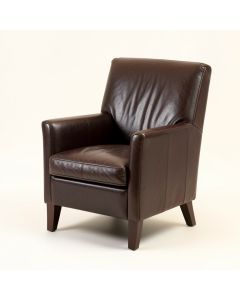 Erison Leather Upholstered Dining Chair In Espresso (synthetic illustration; no displayed measurements)